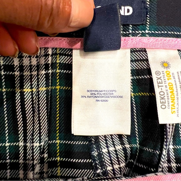 Land’s End Green Plaid Pleated Uniform Skirt - Picture 10 of 12